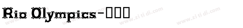 Rio Olympics字体转换